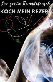 Grafische Darstellung von Gemüse auf schwarzem Untergrund.