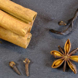 Zimtstangen, Vanille, Sternanis, Nelken
