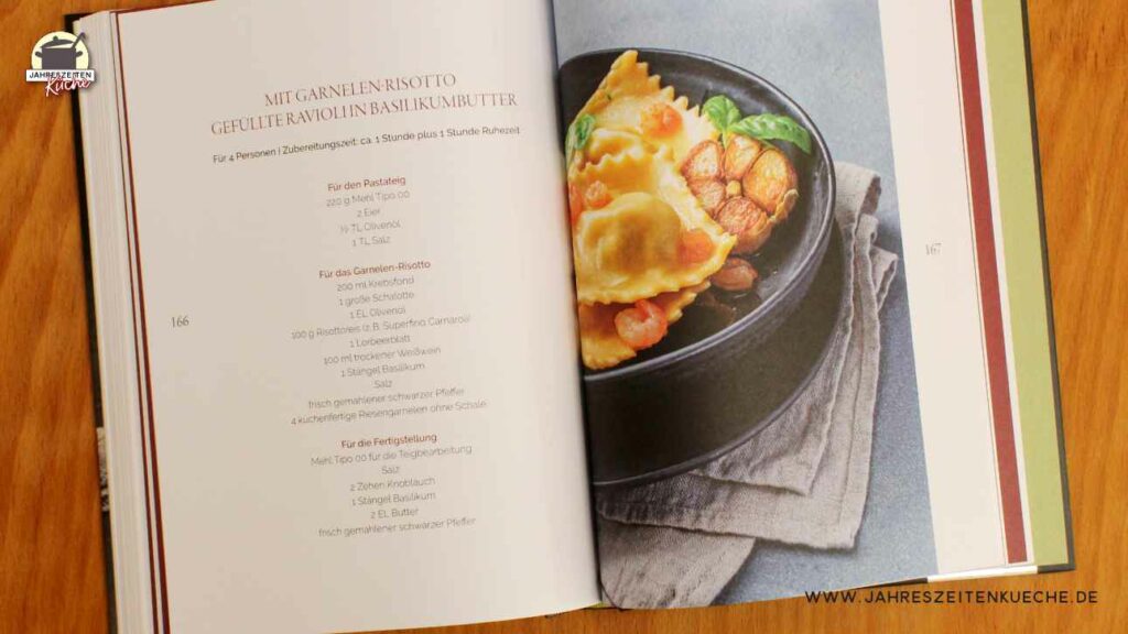 Abbildung auf Seite 167 aus die Risotto-Bibel mit Risotto-Ravioli