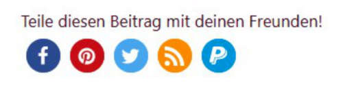 Social-Share-Button mit der Aufforderung: "Teile diesen Beitrag mit deinen Freunden!"
